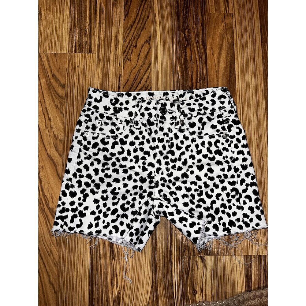 American  Eagle Junior‎ Jean Denim Shorts Cow spotted sz 00